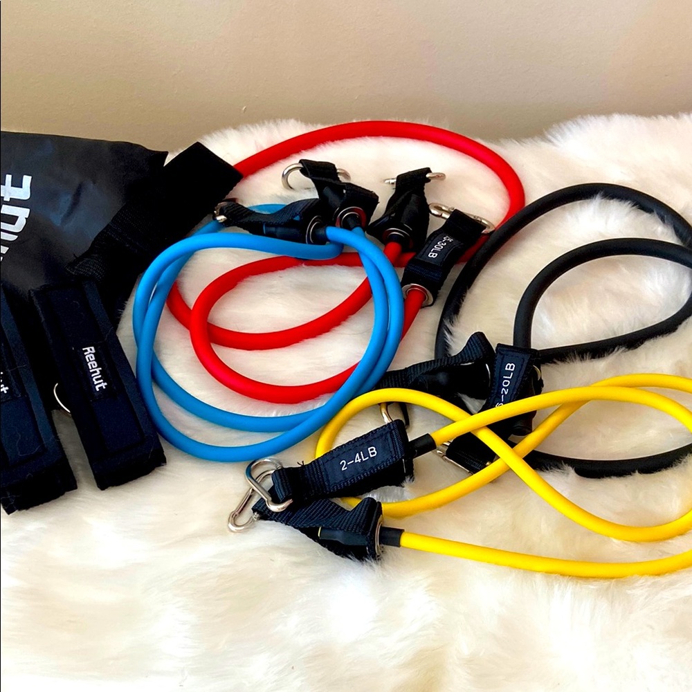 🆕 Resistance Bands Set - Red, Blue, Yellow, Black